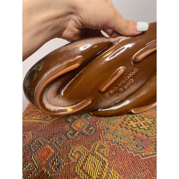 1950s VINTAGE Frankoma 203 MCM Pottery Ashtray - Picture 2 of 8